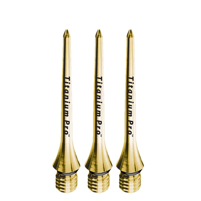 26 mm Dartspitze Steel (3 Stk) Titanium Pro gold 2BA