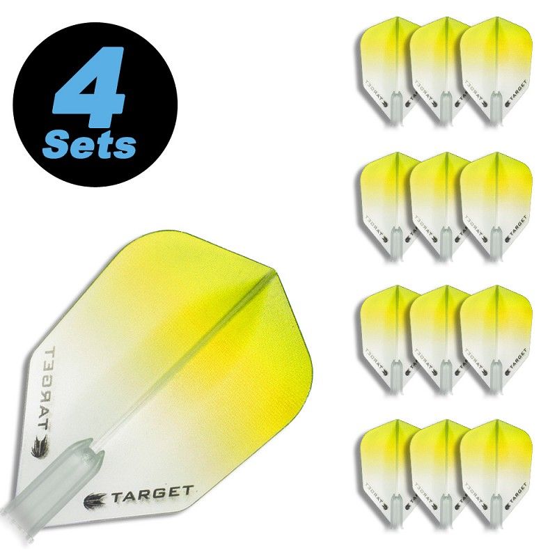 4 Flight Sets (12 pcs) Standard Polyester Vision yellow