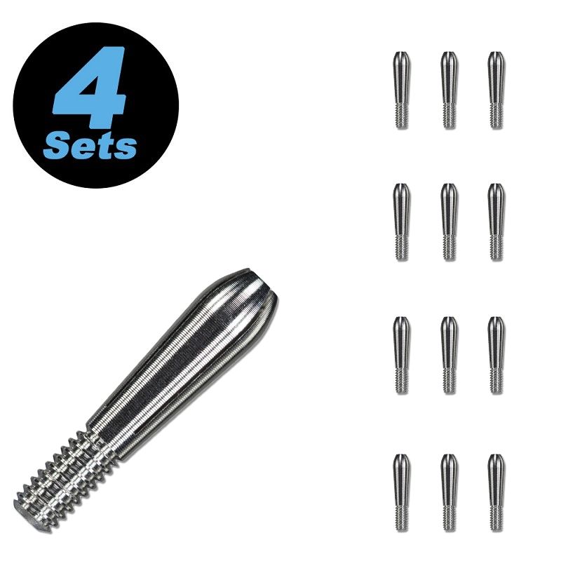 4 Ersatztop Set Alu (12 Stk) für Grip Style Schäfte