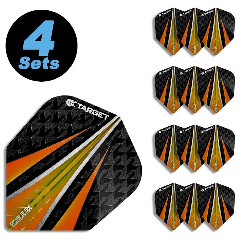 4 Flight Sets (12 pcs) Standard Vision Ultra 2 black/orange