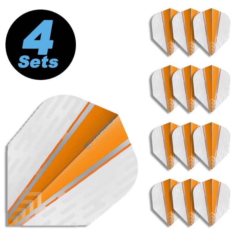 4 Flight Sets (12 pcs) Standard Vision Ultra white/orange