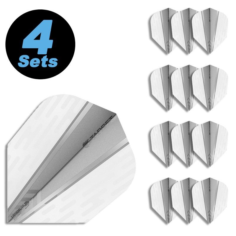 4 Flight Sets (12 pcs) Standard Vision Ultra white/white