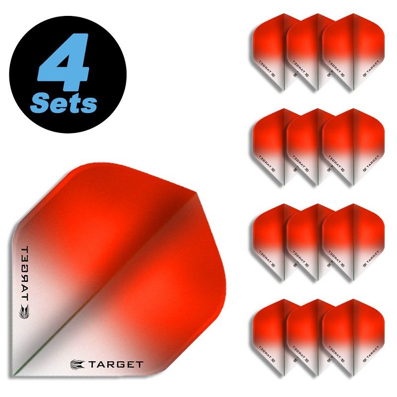 4 Flight Sets (12 pcs) Standard Vision Ultra Fade red