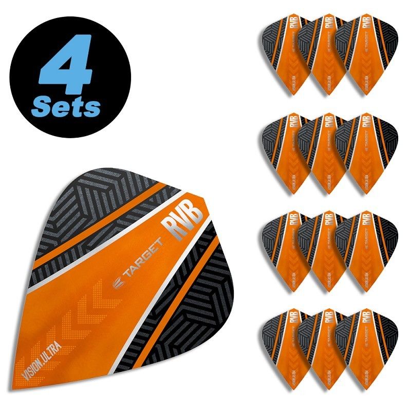 4 Flight Sets (12 Stk) Kite 90% Vision ultra Raymond van Barneveld RVB