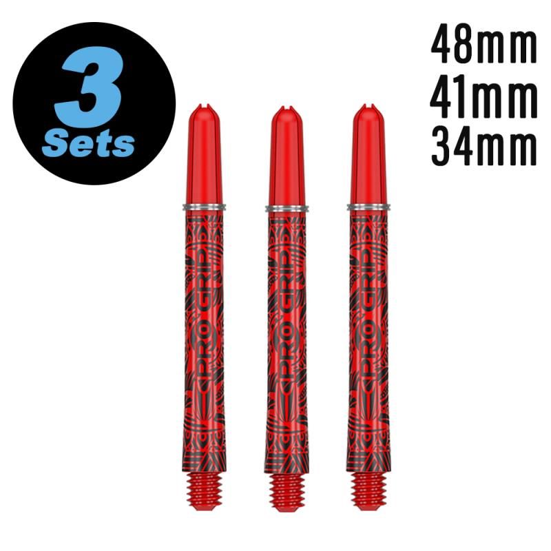 Schaftset (9 Stk) INK Pro Grip 2BA rot