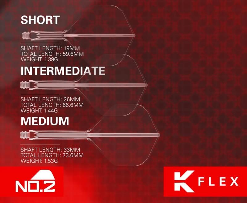 K-FLEX (3 Stk) Flight & Schaft (No 2) rot