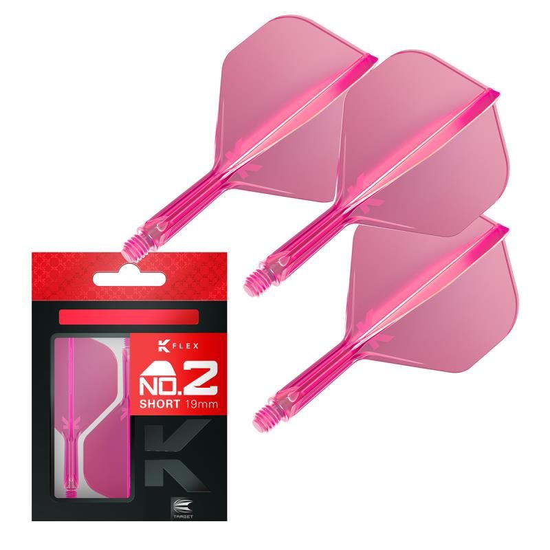 K-FLEX (3 pcs) Flight & Shaft (No 2) neon pink