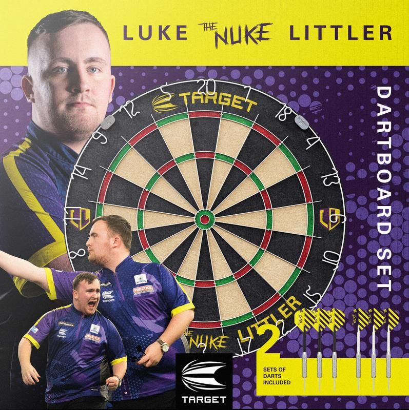 Dart Board Set Target Luke Littler "The Nuke" 2024