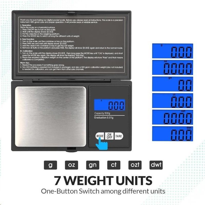 Digitale Dart Taschenwaage 0.01g bis 500g