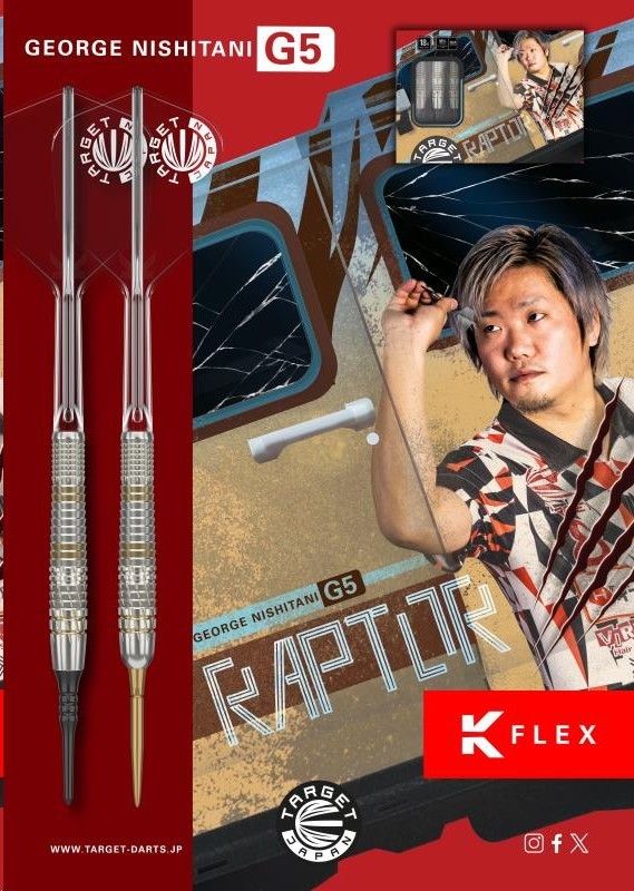 Steel Darts Premiere Serie Raptor George Nishitani G5 90% SP