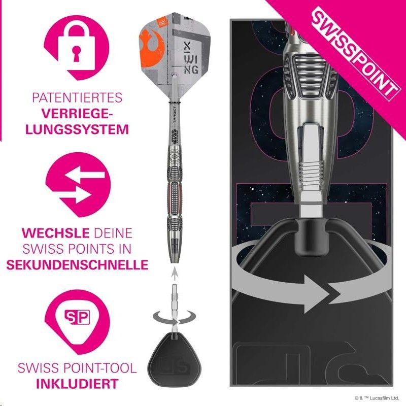 Steel Dartset Starwars-X-Wing 90%