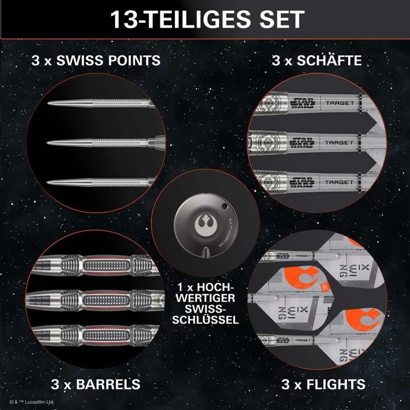 Steel Dartset Starwars-X-Wing 90%