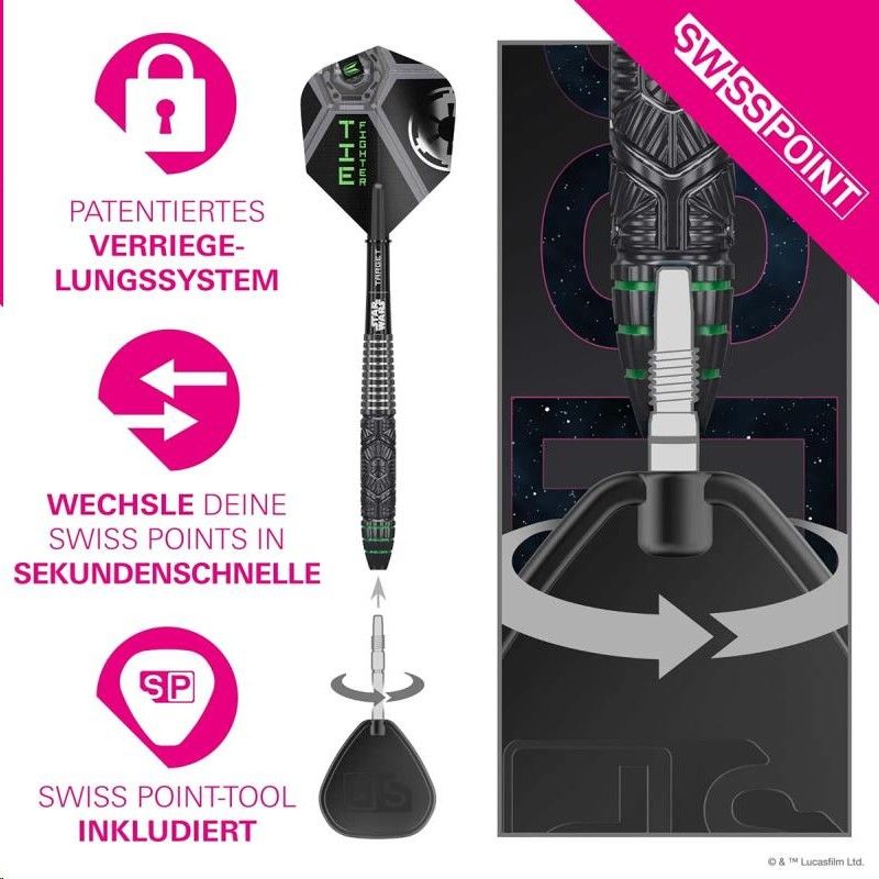 Steel Dartset Starwars TIE FIGHTER 90%