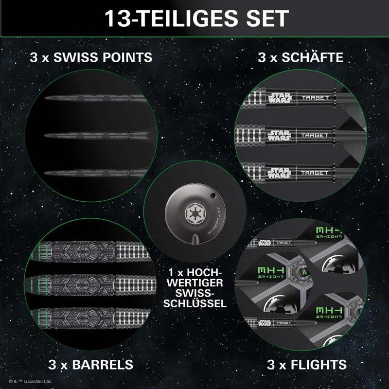 Steel Dartset Starwars TIE FIGHTER 90%