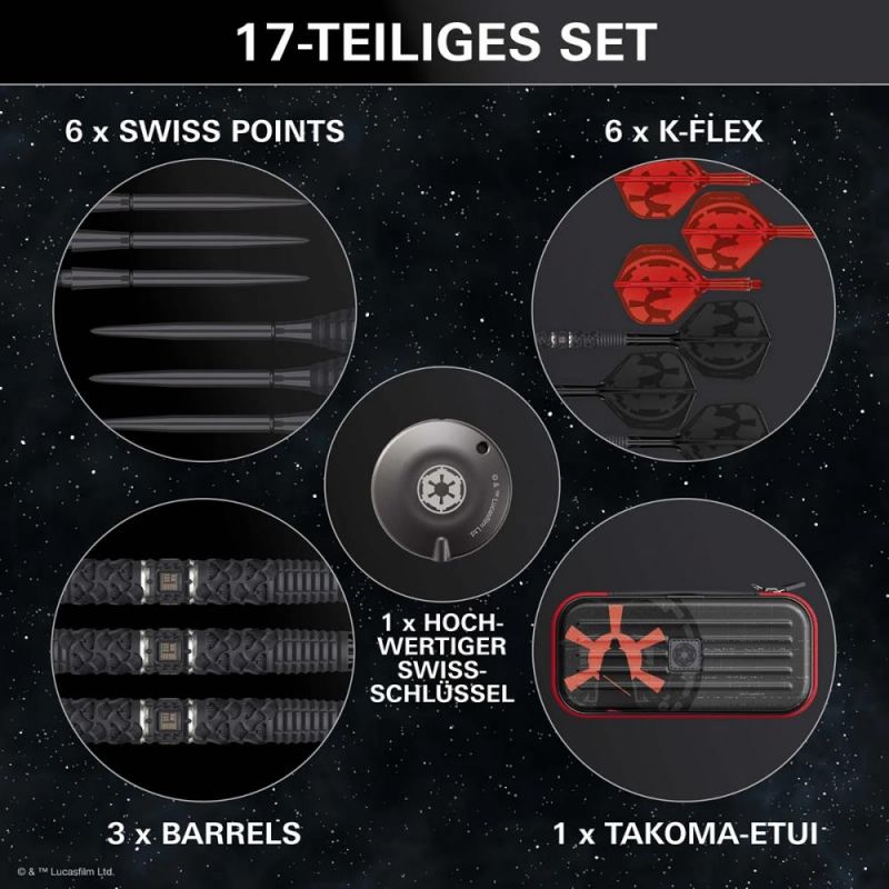 Steel Dartset Darth Vader 95%