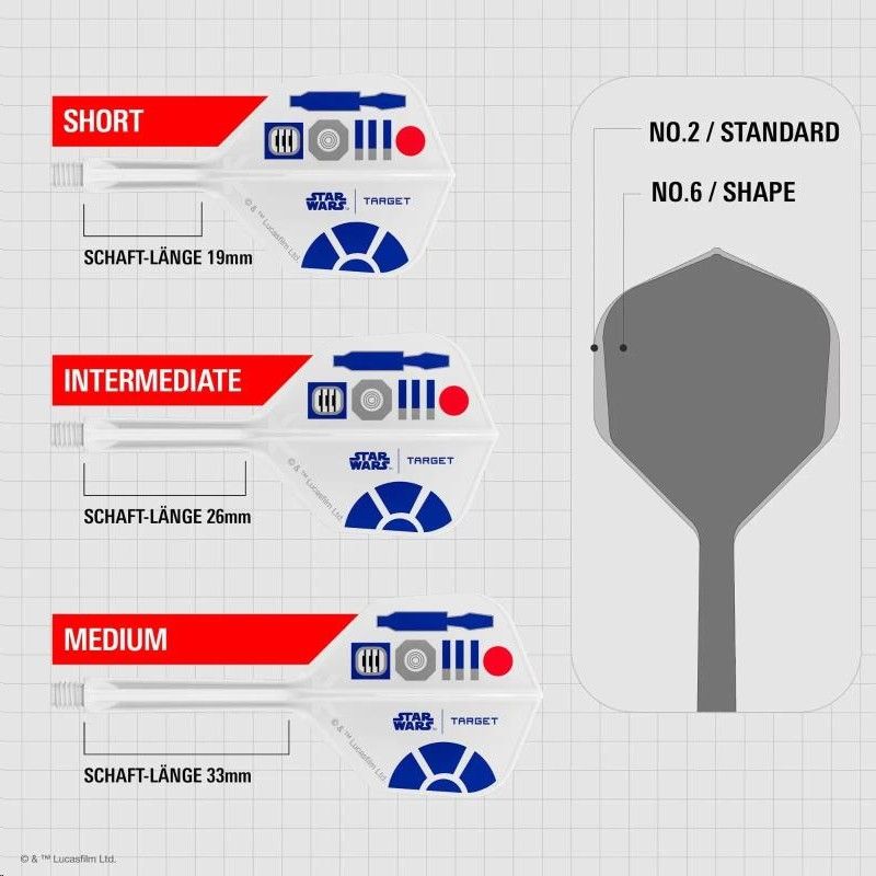 K-FLEX (3 pcs) Flight & Shaft R2D2 Starwars (No 2)