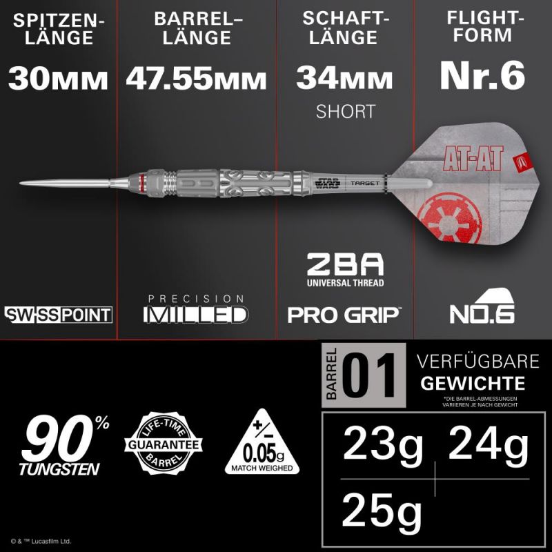 Steel Dartset Starwars AT-AT 90% 23/24/25G 2026