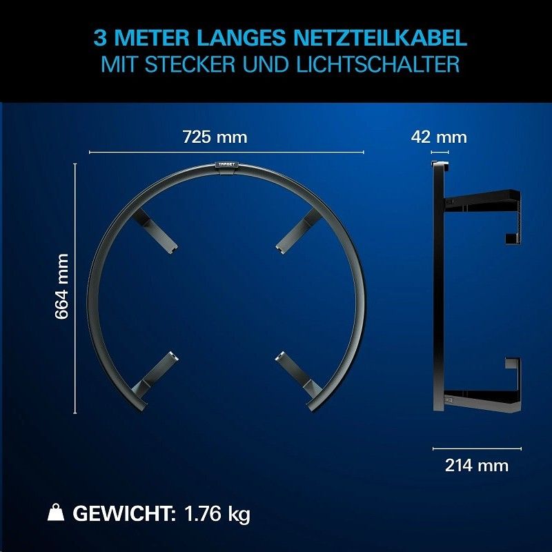 Target Corona Vision 2 Dartboard Beleuchtung UK / EU 2026