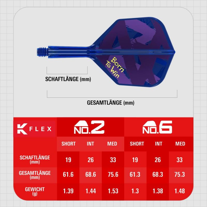 K-FLEX (3 Stk) Flight & Schaft (No 6) Luke Littler World Champion 2026