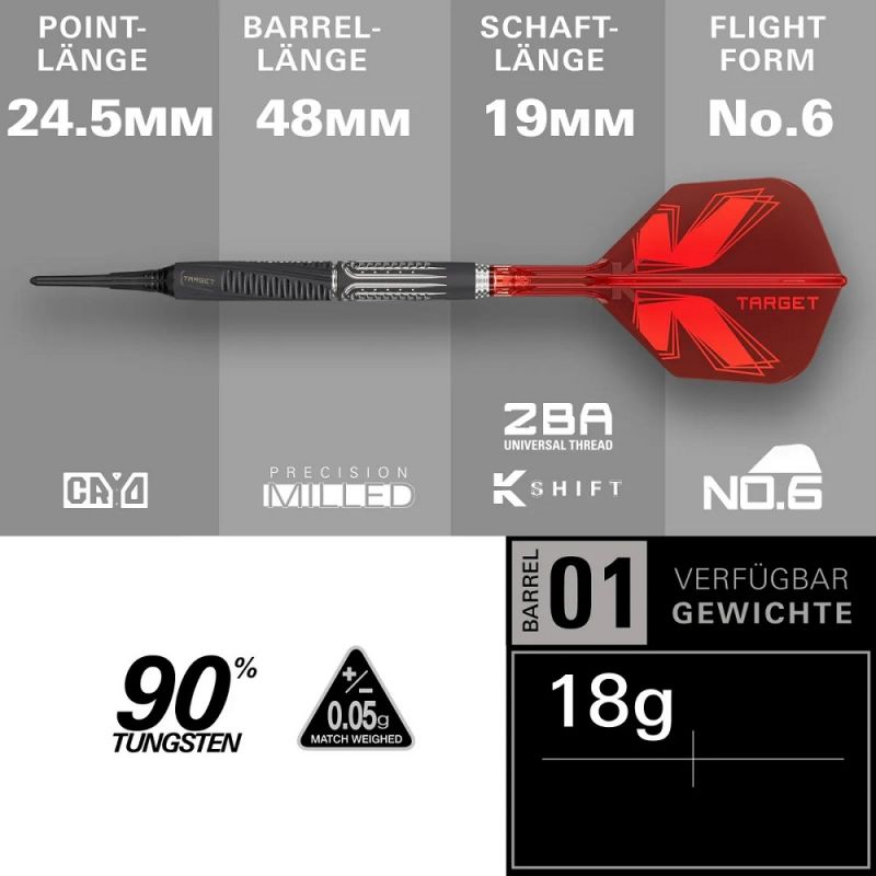 Target SHIFT 90% 18g Soft Tip Darts 2026