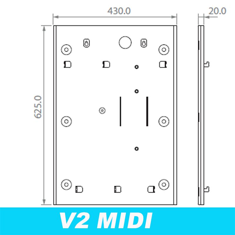 Wall-mounting plate for Midi V2 Changemachine & Tokenvendingmachine