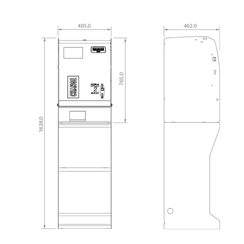 Kassenautomat mit Jeton Ausgabe Hira 2.0 Max