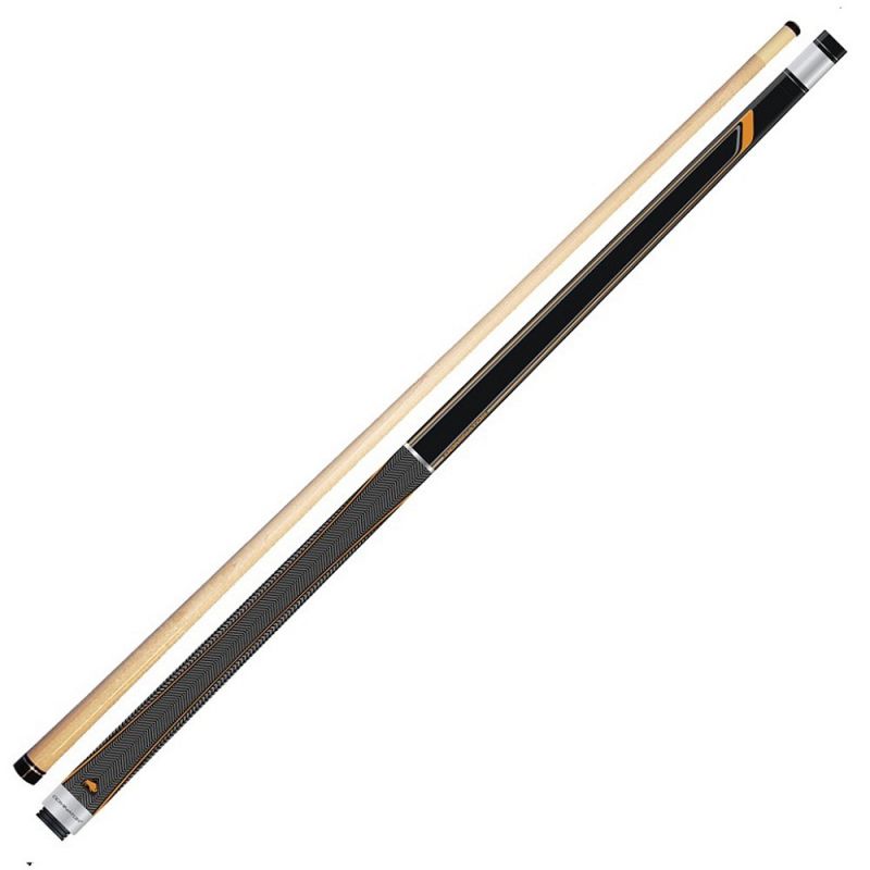 Pool Cue 2-Piece Buffalo Dominator "NG" #2 13mm glue on tip, black/orange