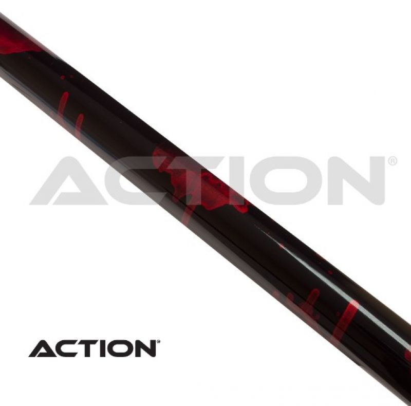 Pool Cue 2-piece Value red / 13 mm glue on tip / L:148 cm