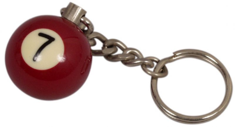 Keychain Pool Ball 25mm no. 7