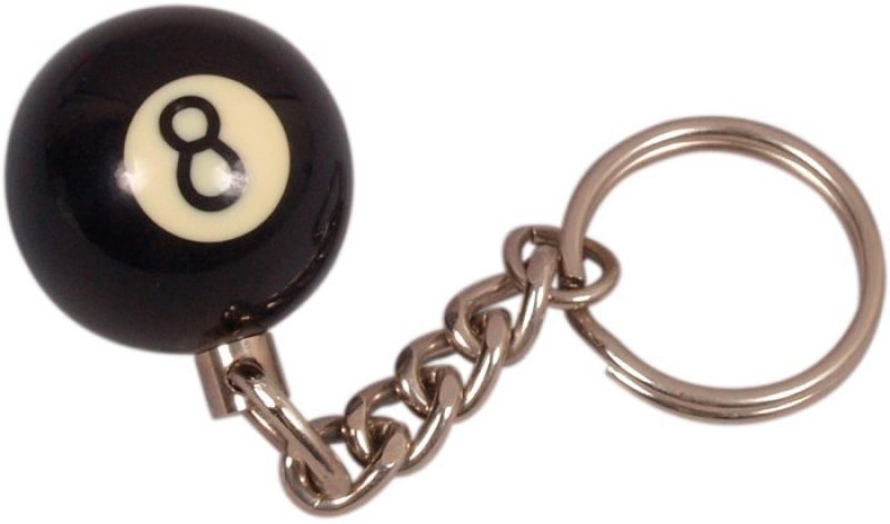 Keychain Pool Ball 25mm no. 8