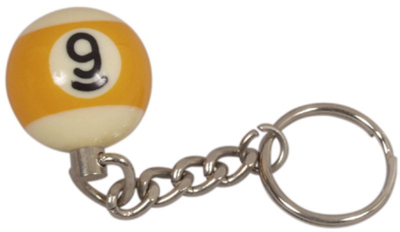 Keychain Pool Ball 25mm no. 9