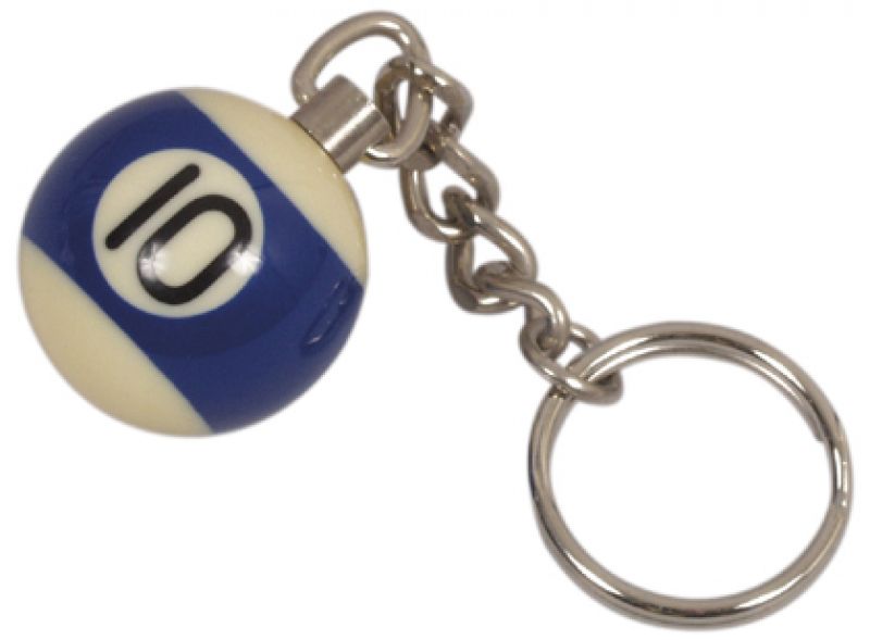 Keychain Pool Ball 25mm no. 10