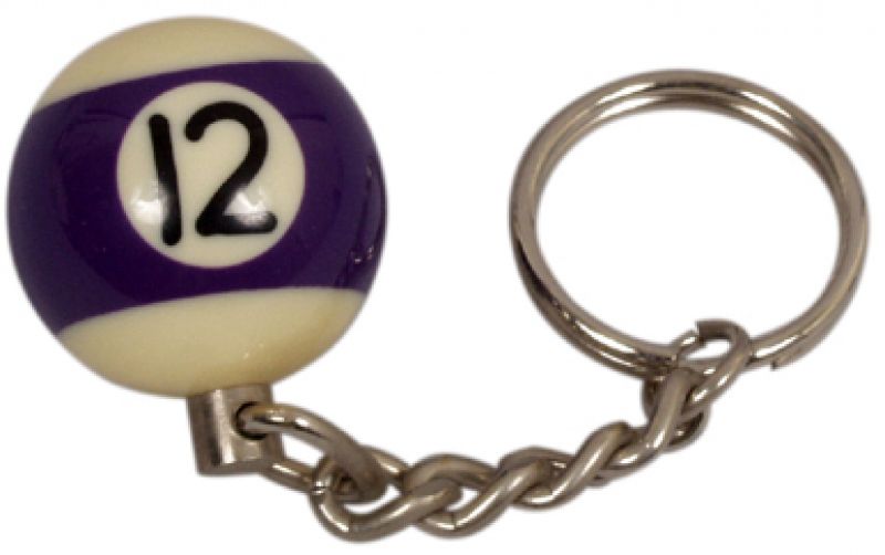 Keychain Pool Ball 25mm no. 12