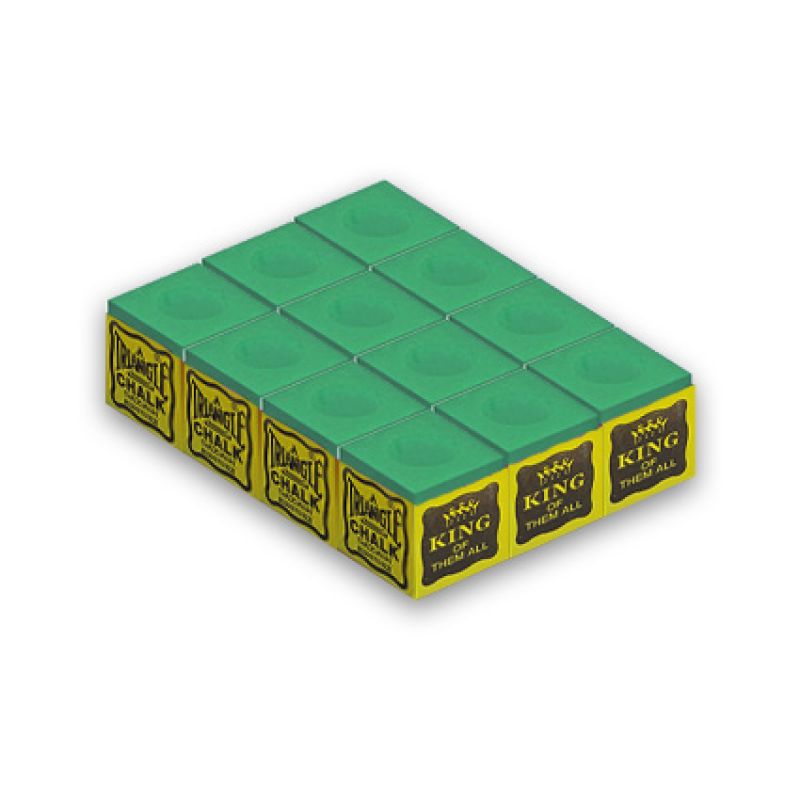 Billiard Chalk Tweteen Fibre Triangle green 12 pcs