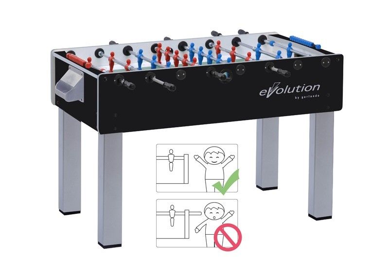 Football Table Garlando  F200 Evolution, HPL-Playfield, Safety-Rods