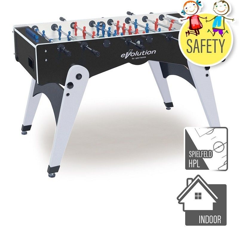 Football Table Garlando FOLDY Evolution, HPL-Playfield, Safety-Rods