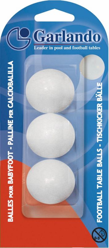 3 pcs Soccertable ball white d 33 mm 17g