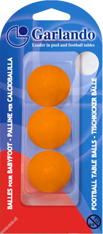 3 pcs Soccertable ball neon orange d 33 mm 17g