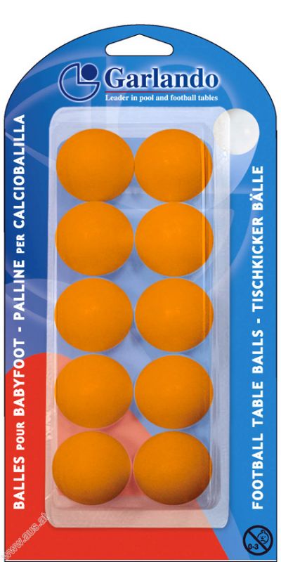 10 pcs Soccertable ball neon orange d 33 mm 17g