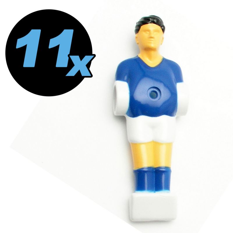 Foosball man blue for 13 mm player rods, 11 pcs.