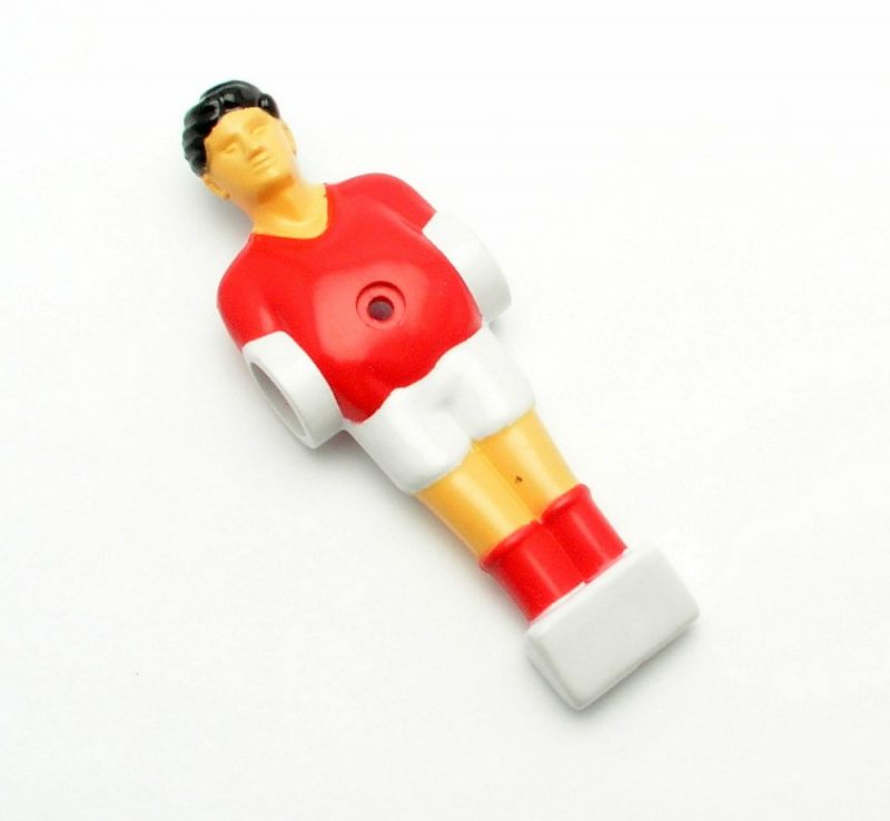 Foosball man red for 13 mm player rods, 11 pcs.