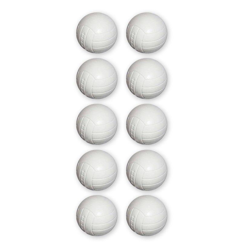 10 pcs ball white with leather texture for Soccertable d 35 mm 21 g