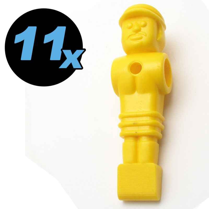 Foosball men yellow Tecball 16 mm 11 pcs.