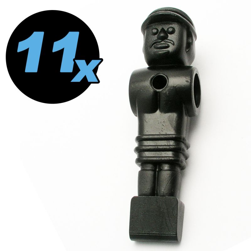 Foosball men black Tecball 16 mm 11 pcs.