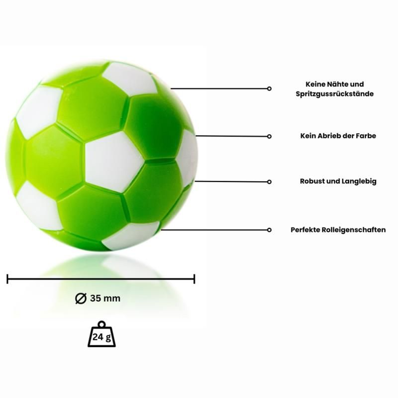 Ball for foosball table green/white d 35 mm 24 g