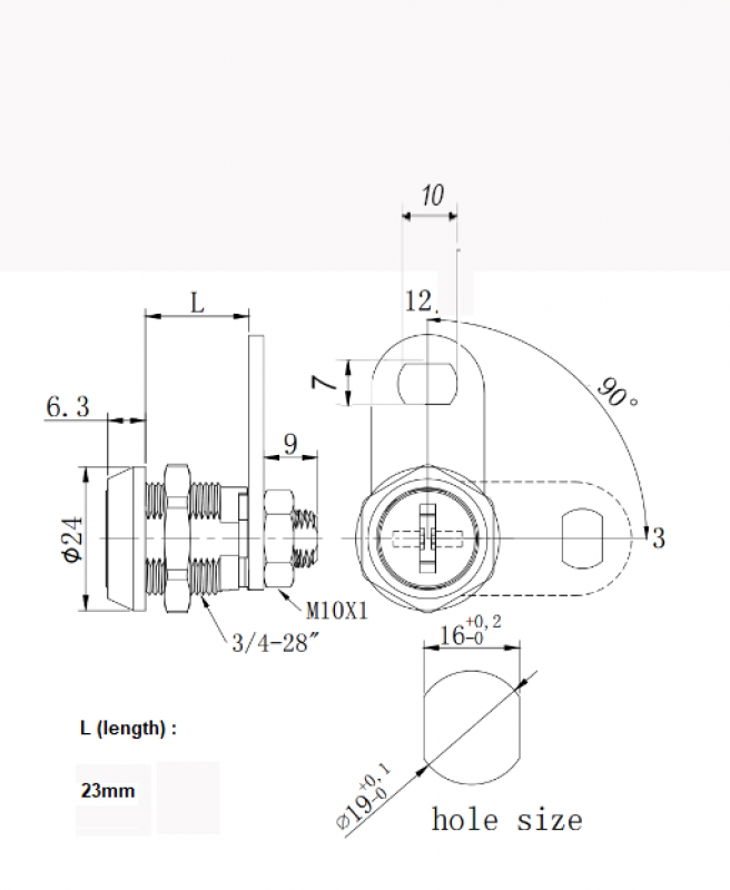 Lock 7/8" 23 mm KA Xlock