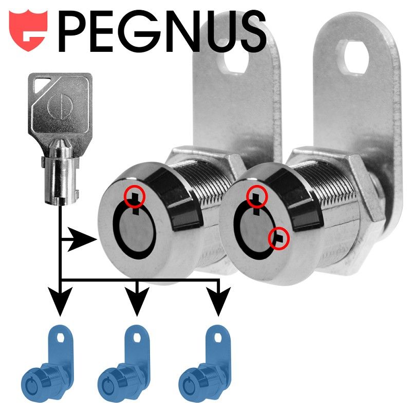 Machine Service Lock Set 2 pcs Pegnus KA C1403 Lenght 16 mm - 5/8" 16 mm - 7/8" 28.6 mm - 1 1/8"