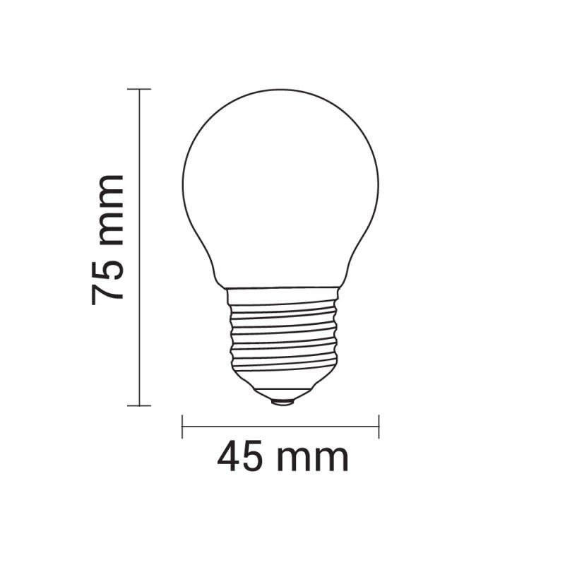 LED bulb plastic E27 G45 6W 230 Volt