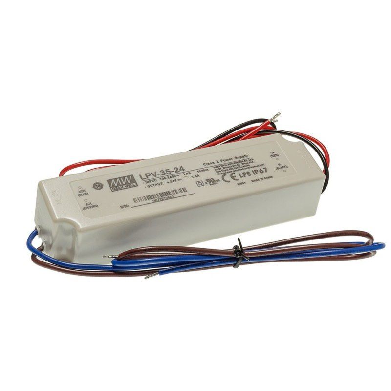 Power supply unit plastic water protected IP67 35W 24V DC