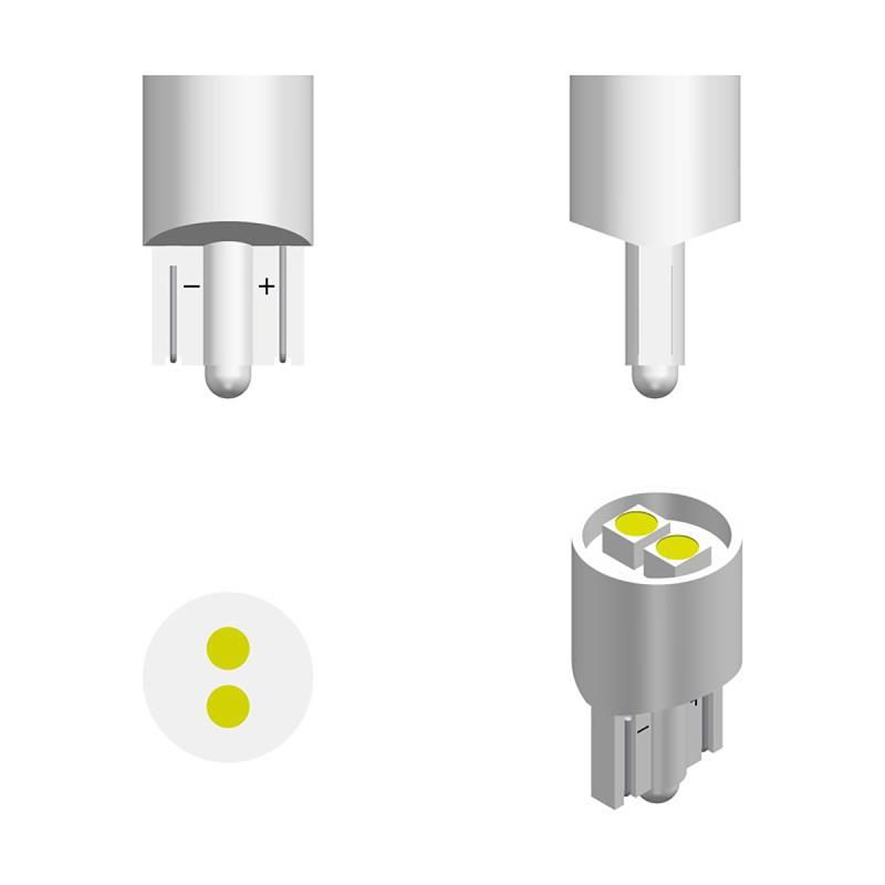 LED with T10 wedge base socket 12 Volt